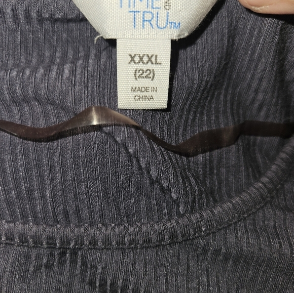 Time And Tru Womans 3/4 Sleeve Gray Shirt Size Xxxl (22) - Picture 10 of 12
